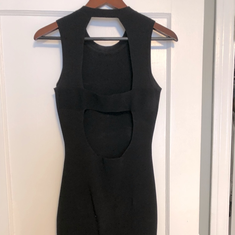 Alexander Wang Cut Out Black Dress
